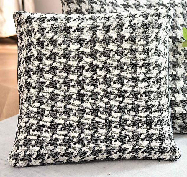 Gardinenbox Dekokissen, Creme Schwarz »PARIS« Hahnentritt-Muster 2023320K günstig online kaufen