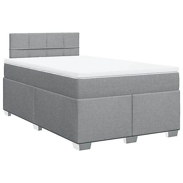vidaXL Boxspringbett mit Matratze Hellgrau 120x190 cm Stoff 3288127 günstig online kaufen