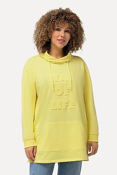 Ulla Popken Sweatshirt Sweatshirt 3D-Prägung Oversized günstig online kaufen