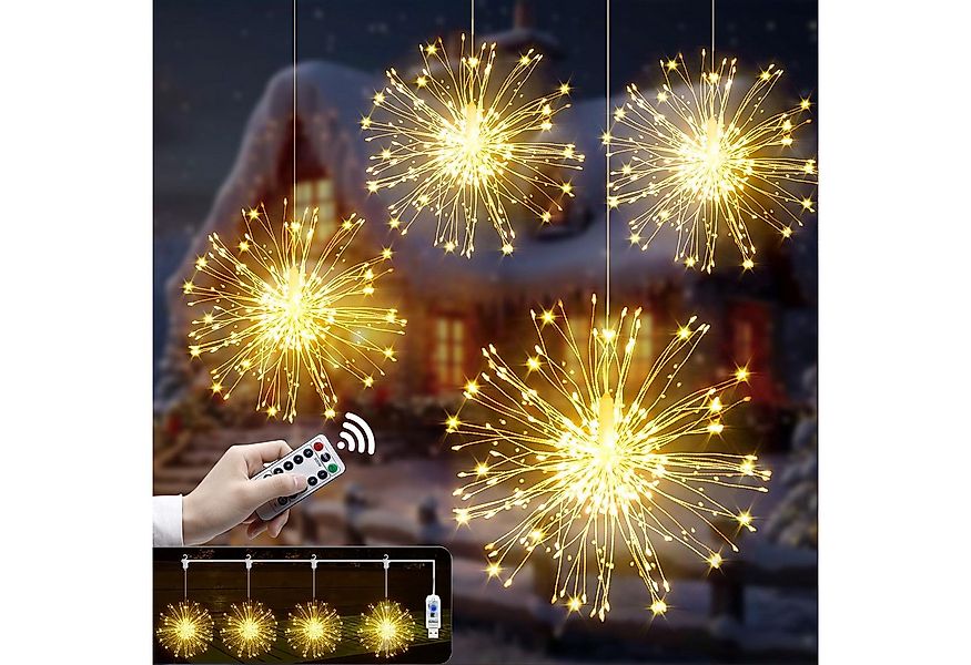 MUPOO LED-Lichterkette LED Lichterkette Weihnachts,Feuerwerk Gartenleuchte günstig online kaufen