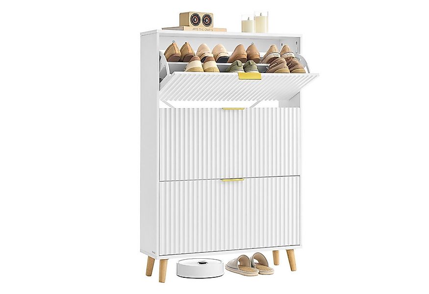 VASAGLE Schuhschrank Schmaler Schuhkipper, Schuhschrank mit 3 Klappen 24 x günstig online kaufen