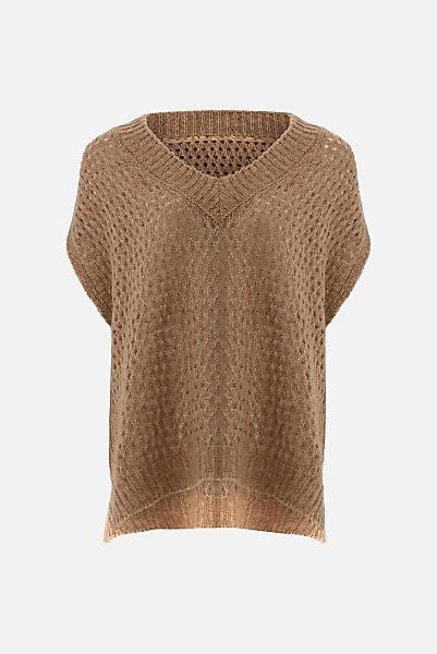 V-Ausschnitt Häkel Pullunder günstig online kaufen