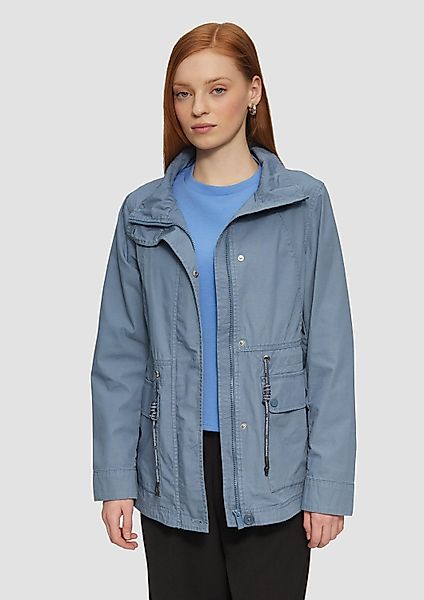 QS Funktionsjacke Outdoor-Jacke Baumwolljacke mit Tunnelzug günstig online kaufen