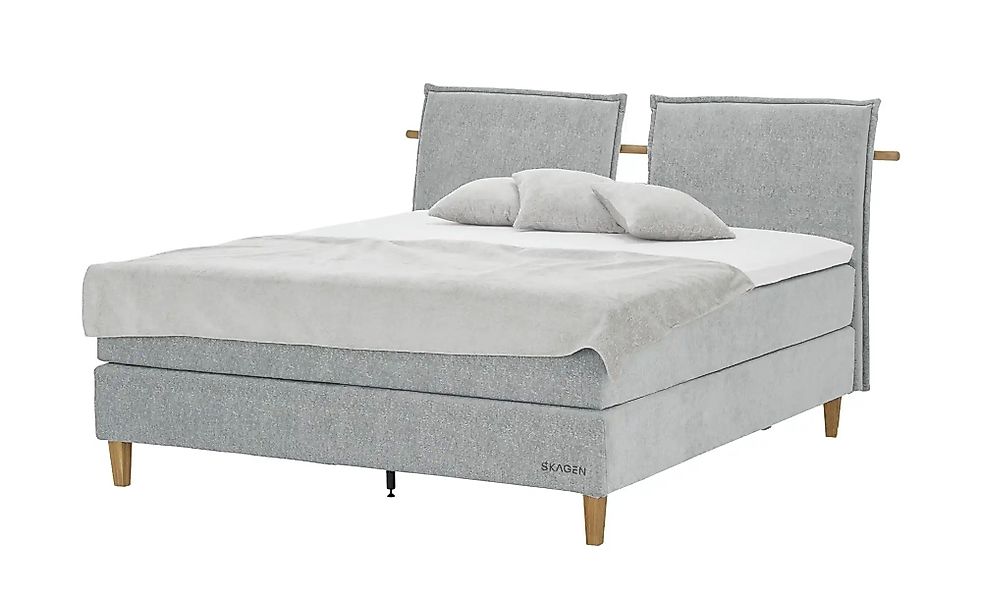 SKAGEN STUDIO Boxspringbett  Voodie ¦ grau ¦ Maße (cm): B: 222 H: 107 Bette günstig online kaufen