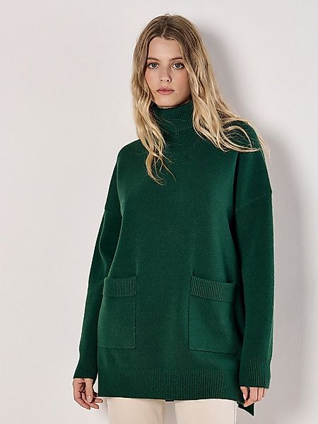 Apricot Rollkragenpullover Oversized Pullover mit Taschen günstig online kaufen
