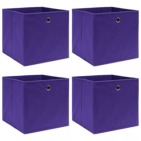 Aufbewahrungsboxen 4 Stk. Vliesstoff 28x28x28 Cm Violett günstig online kaufen