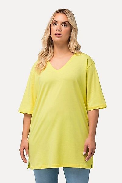 Ulla Popken T-Shirt T-Shirt V-Ausschnitt Relaxed Halbarm günstig online kaufen
