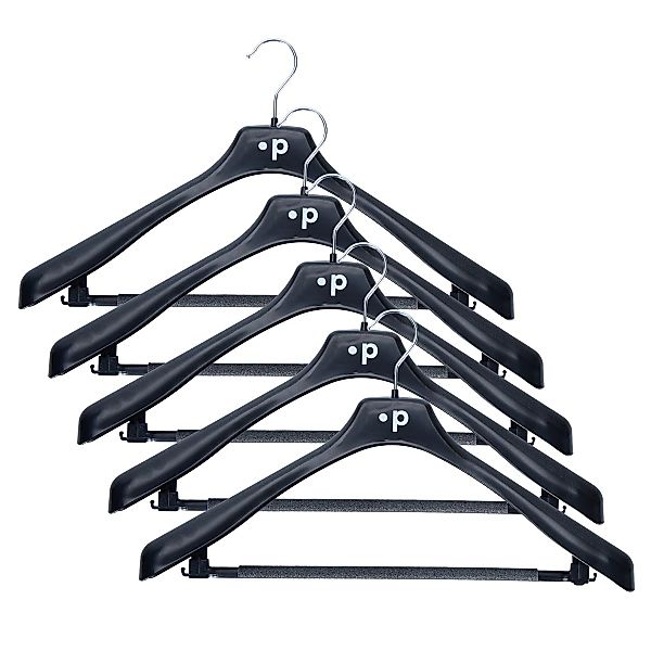 Pfundskerl Extrabreite Anzugbügel mit Hosensteg, 5er Pack Farbe schwarz Grö günstig online kaufen