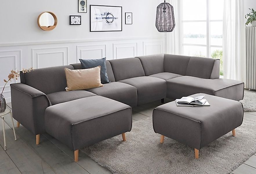 andas Wohnlandschaft »Janek Scandic Design, elegant und zeitlos U-Form«, mi günstig online kaufen