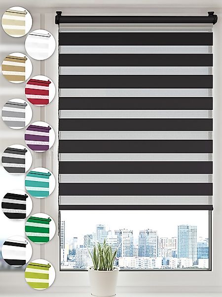 Doppelrollo Klemmfix ohne Bohren Rollos für Fenster und Tür Seitenzugrollo, günstig online kaufen