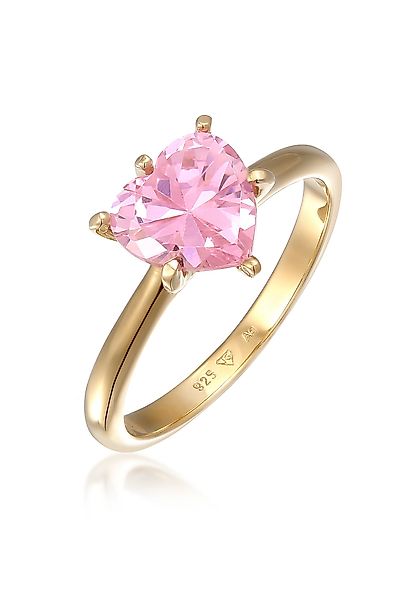 Elli Fingerring Herz Zirkonia Verlobungsring Solitär günstig online kaufen