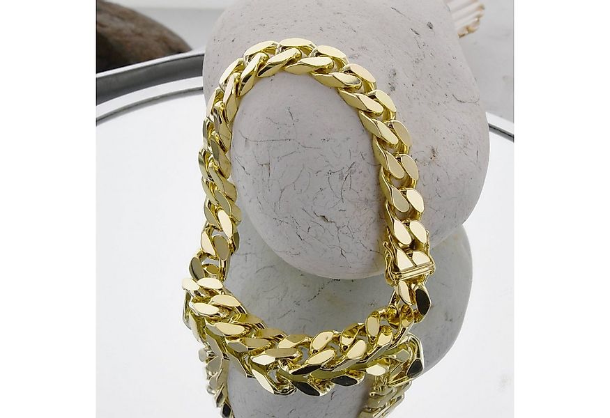 HOPLO Goldarmband Goldkette Panzerkette Länge 21cm - Breite 10,0mm - 585-14 günstig online kaufen