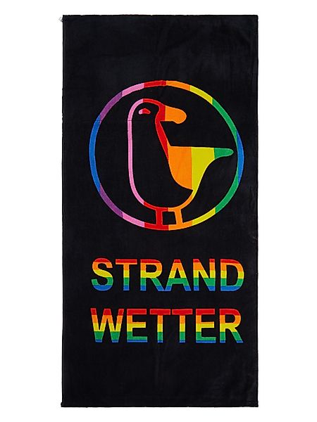 Schietwetter Strandtuch Unisex Strandhandtuch "Rainbow" 150x75cm, günstig online kaufen