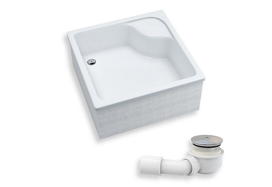 KOLMAN Duschwanne Dante Duschtasse, Quadratisch, Acryl, 80x80 cm, Ablaufgar günstig online kaufen