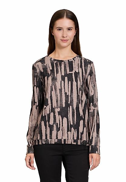Betty&Co Kurzarmshirt "Damen Casual-Shirt mit Tunnelzug" 1 Stk. tlg. Druck günstig online kaufen