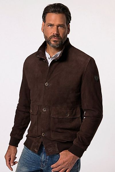 JP1880 Lederjacke Lederjacke Veloursleder Stehkragen Knopfleiste günstig online kaufen