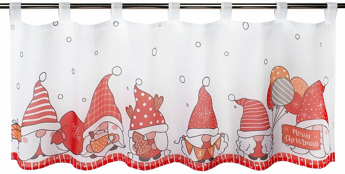 Delindo Lifestyle Scheibengardine "Wichtelparade" Schlaufen 1 Stk. tlg. mit günstig online kaufen