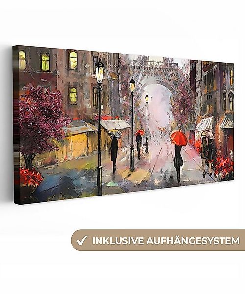 OneMillionCanvasses® Leinwandbild Panorama Kunstdrucke - Paris - Eiffelturm günstig online kaufen
