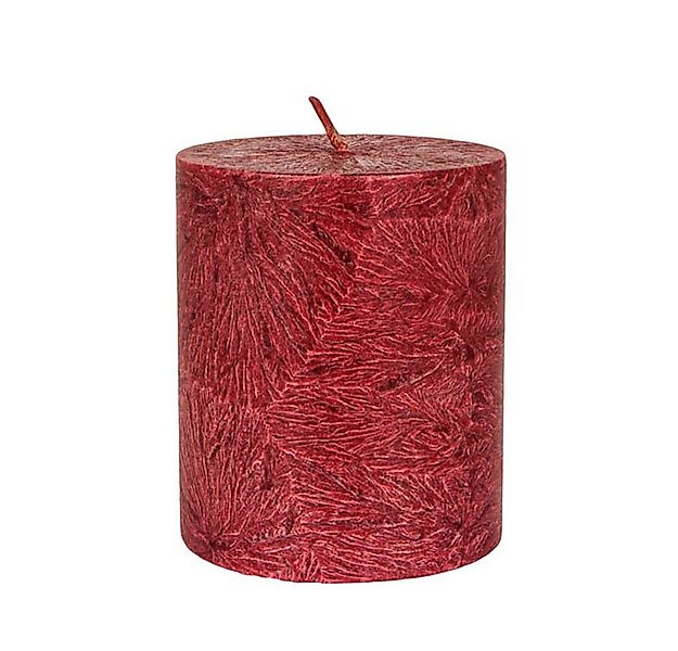 Hahn Kerzenfarm Formkerze Stearin Stumpenkerze - dunkelrot 75x64 mm günstig online kaufen