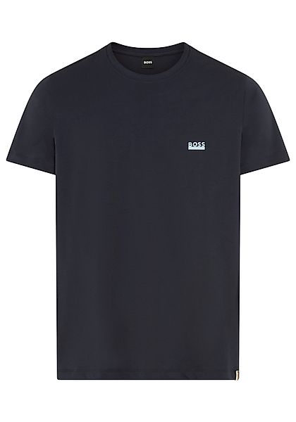 BOSS T-Shirt Rundhals, Jersey, kleines Logo, günstig online kaufen