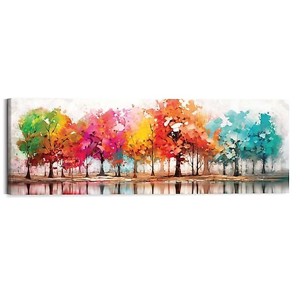 Reinders! Deco-Panel »Farbenfroher Wald«, Wohnzimmer - Mehrfarbig - MDF - W günstig online kaufen