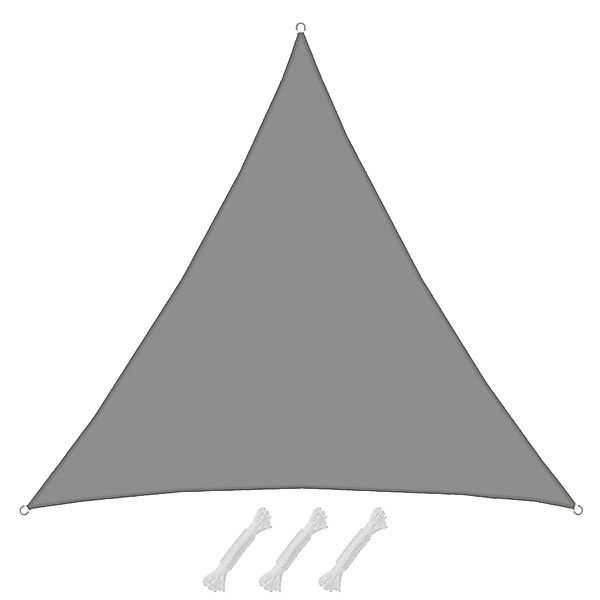 AMANKA Polyester Sonnensegel Wasserdicht - 5 x 5 x 5 m Dreieck Grau günstig online kaufen