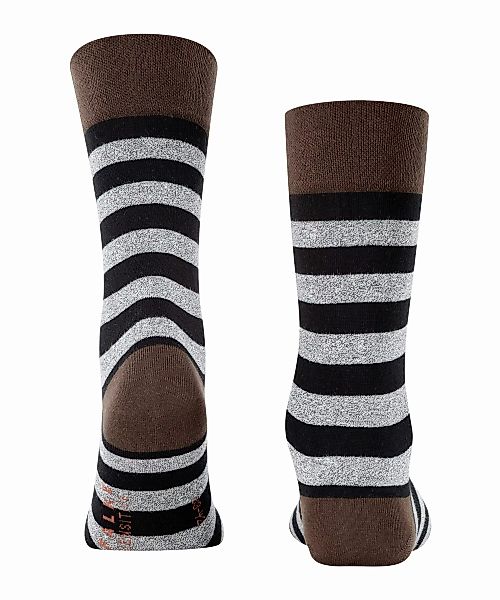 FALKE Sensitive Mapped Line Herren Socken, 47-50, Grau, Streifen, Baumwolle günstig online kaufen