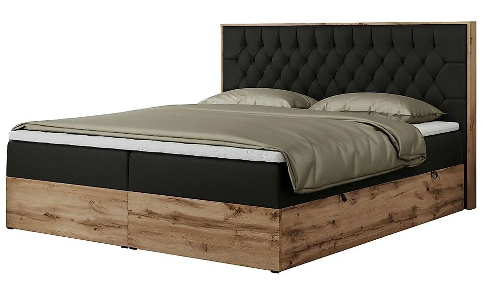 Boxbett mit Bettkasten Amore ¦ schwarz ¦ Maße (cm): B: 208 H: 115 Betten > günstig online kaufen