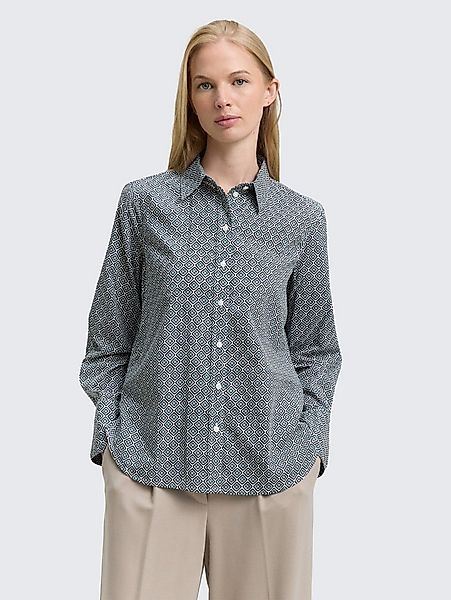 TOM TAILOR Langarmbluse Blusen & Shirts Hemdbluse mit Muster günstig online kaufen