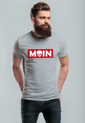 Neverless Print-Shirt Herren T-Shirt Schriftzug Moin günstig online kaufen