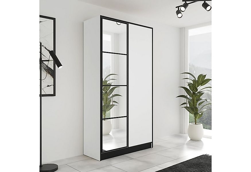 KIER FURNITURE Drehtürenschrank Kleiderschrank mit Spiegel - Schrank Schlaf günstig online kaufen