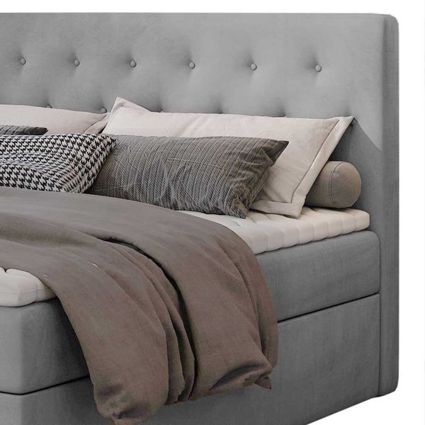 Polsterbett Boxbett aus Samt mit Bettkasten günstig online kaufen