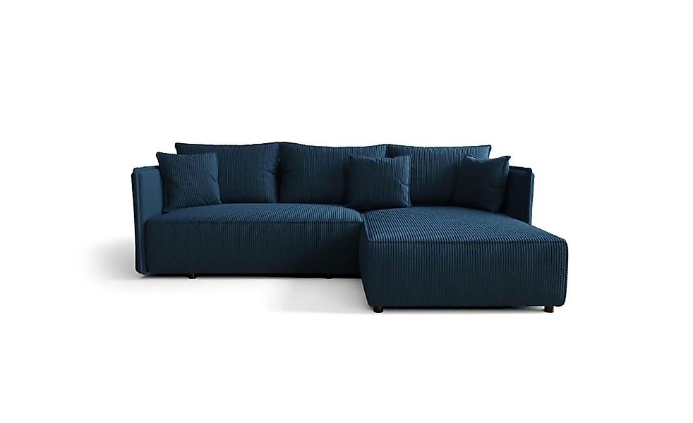 Ecksofa mit Schlaffunktion Milano ¦ blau ¦ Maße (cm): B: 245 H: 85 Polsterm günstig online kaufen