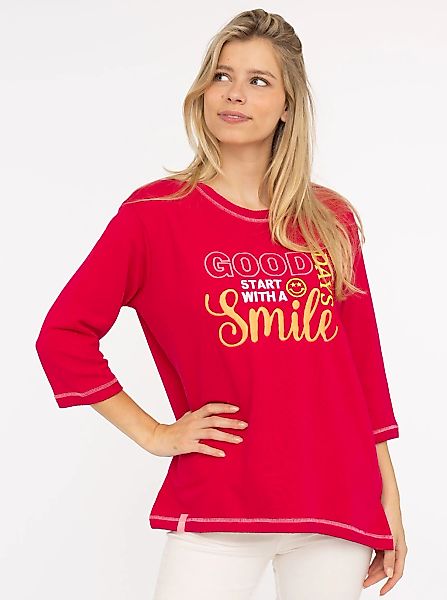 Zwillingsherz Langarmshirt ""Good Days"", mit auffälliger, gestickter Neon günstig online kaufen