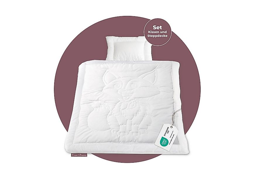 EVAN BROWNS Bettdecke + Kopfkissen EVAN BROWNS® Bettenset für Baby oder Kin günstig online kaufen
