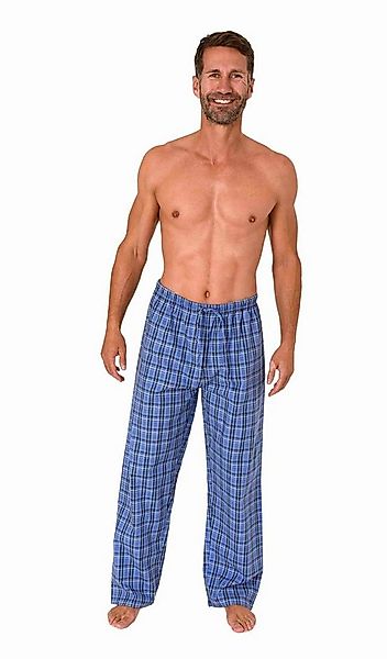 Normann Pyjama Herren Schlafanzug Hose lang kariert aus Baumwolle günstig online kaufen