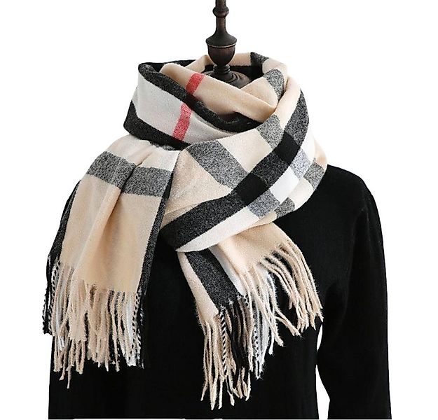 Blusmart Schal Karierter Schal für Damen, (Warmer Schal aus Kaschmirimitat, günstig online kaufen