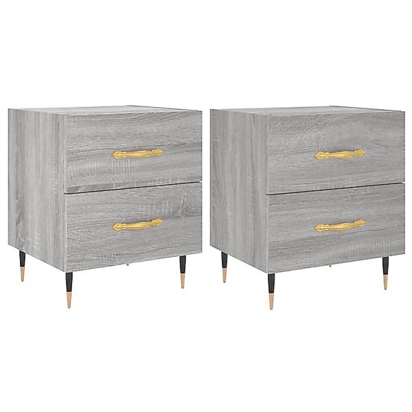 vidaXL Nachttische 2 Stk Grau Sonoma 40x35x47,5 cm Holzwerkstoff Modell 15 günstig online kaufen