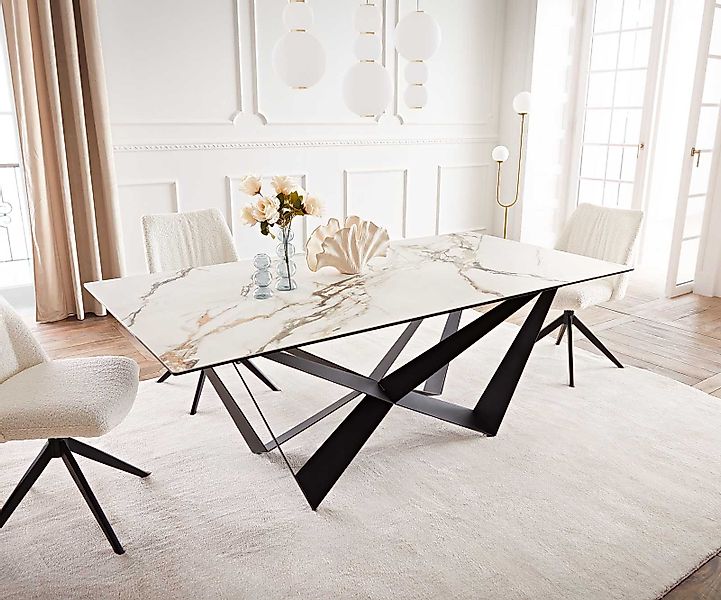 DELIFE Esstisch Edge, Keramik Calacatta Luxe günstig online kaufen