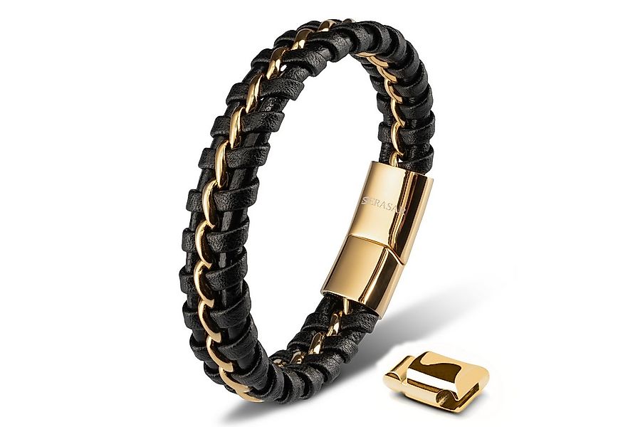SERASAR Lederarmband Leder Herrenarmband "Joy" (Klassisch, elegant, casual, günstig online kaufen