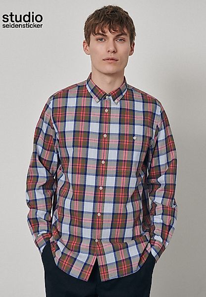 studio seidensticker "Studio" Regular Langarm Button-Down-Kragen Karo günstig online kaufen