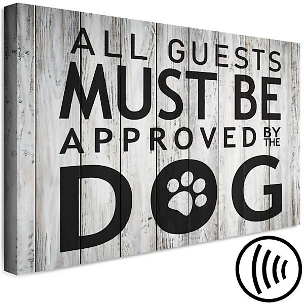 Leinwandbild All Guests Must Be Approved by the Dog (1 Part) Wide XXL günstig online kaufen