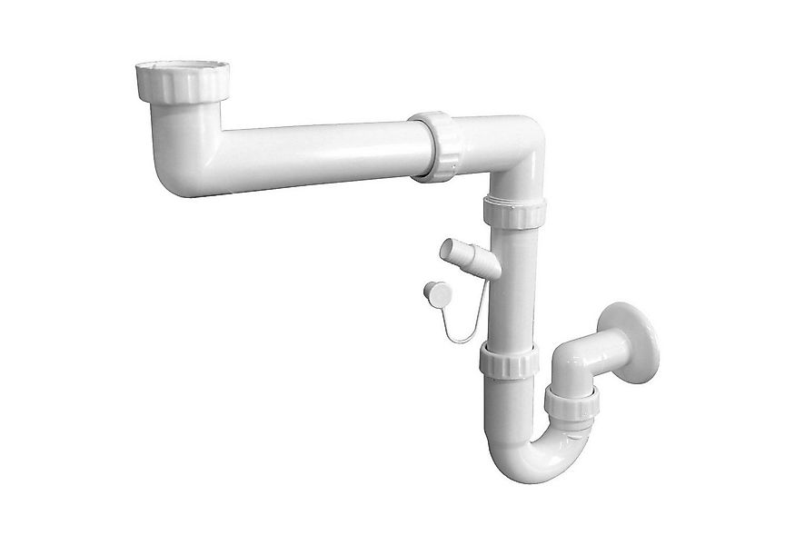 Sanixa Siphon weiß Kunststoff Ablauf Wachbecken Spülbecken, (Anschluss für günstig online kaufen