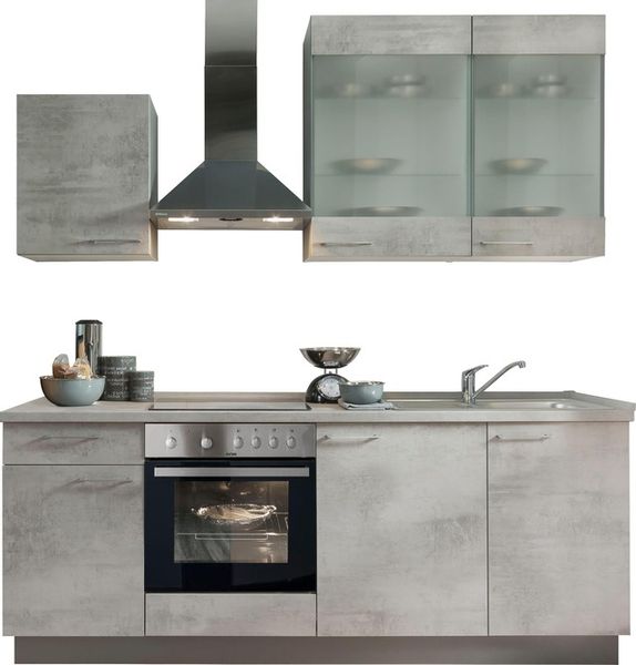 KOCHSTATION Küchenzeile »"KS-Trea", wahlweise mit E-Geräten, höhenverstellb günstig online kaufen