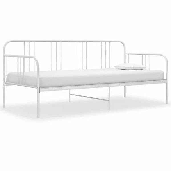 furnicato Bett Schlafsofa Bettgestell Weiß Metall 90x200 cm günstig online kaufen
