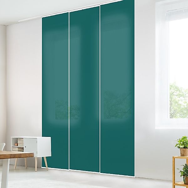 Bilderdepot24 Schiebegardine modern Flächenvorhang blickdicht Piniengrün, günstig online kaufen