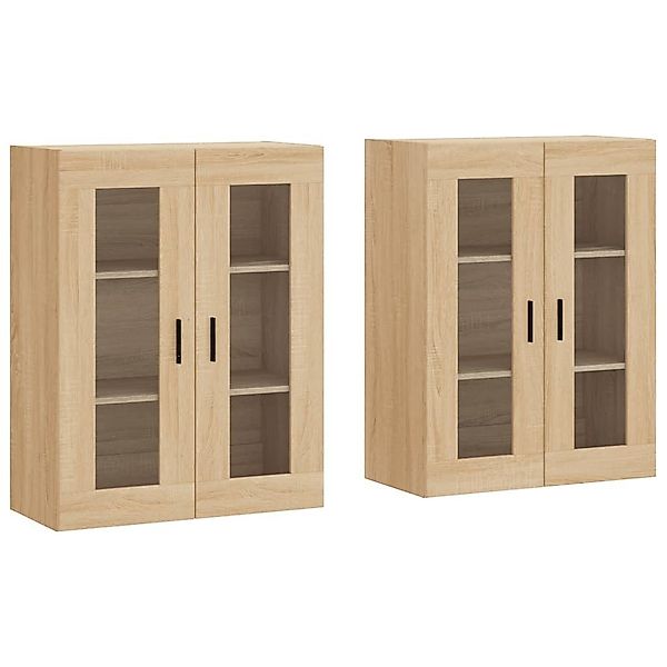 vidaXL Sideboard Wandschränke 2 Stk. Sonoma-Eiche günstig online kaufen