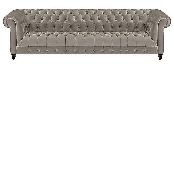 JVmoebel Chesterfield-Sofa Komplett Einrichtung Grau 3tlg Polstermöbel Sofa günstig online kaufen