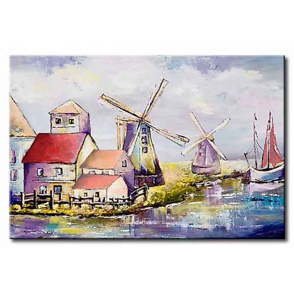 Wandbild Pastel Windmühlen  XXL günstig online kaufen