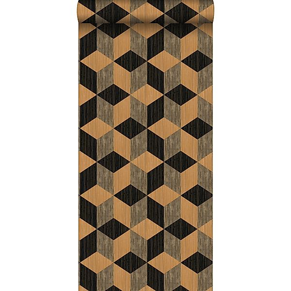 Origin Wallcoverings XXL-Vliestapete 3D Grasmuster Hellbraun und Dunkelbrau günstig online kaufen